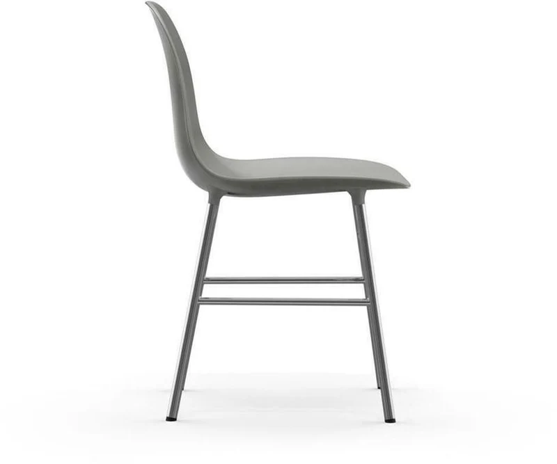 Chaise en chrome et pp gris Form - Normann Copenhagen