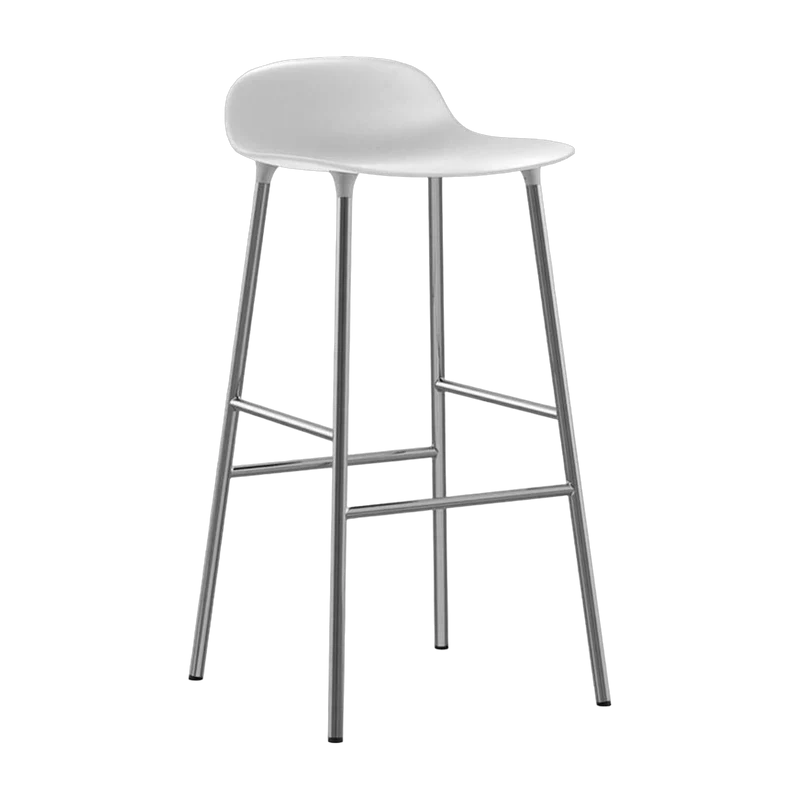 Tabouret de bar en chrome et pp blanc 75 cm Form - Normann Copenhagen