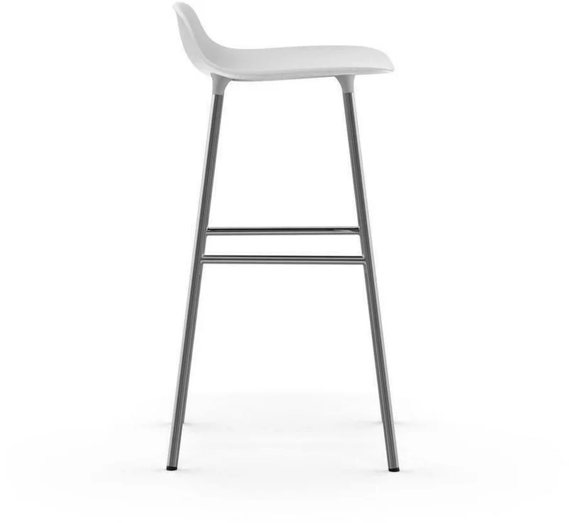 Tabouret de bar en chrome et pp blanc 75 cm Form - Normann Copenhagen