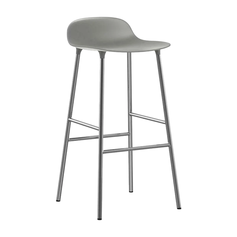 Tabouret de bar en chrome et pp gris 75 cm Form - Normann Copenhagen