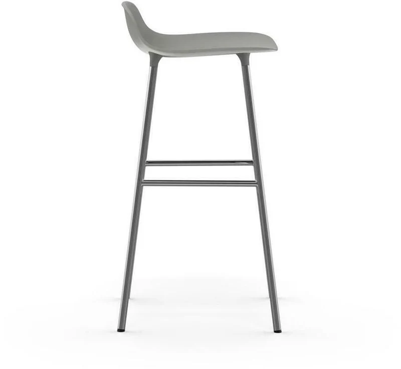 Tabouret de bar en chrome et pp gris 75 cm Form - Normann Copenhagen