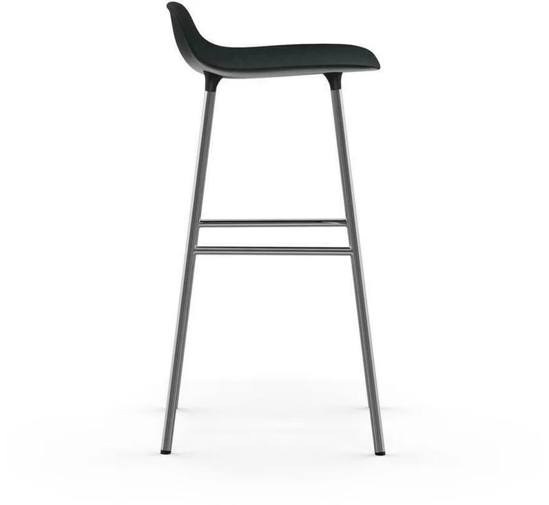 Tabouret de bar en chrome et pp noir 75 cm Form - Normann Copenhagen