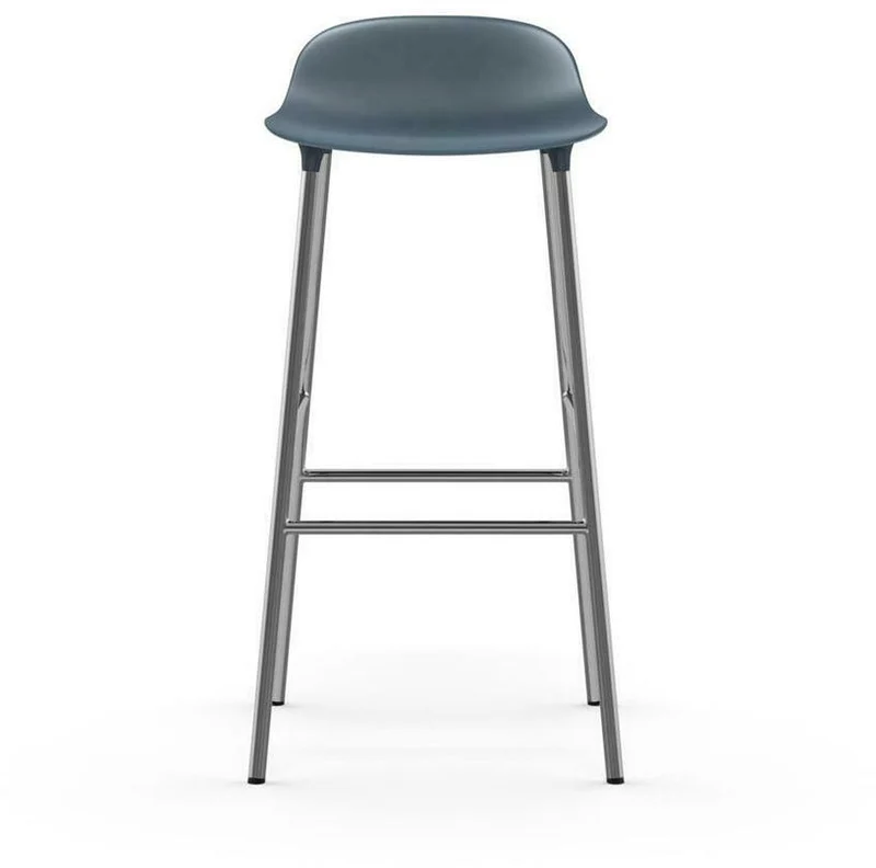 Tabouret de bar en chrome et pp bleu 75 cm Form - Normann Copenhagen