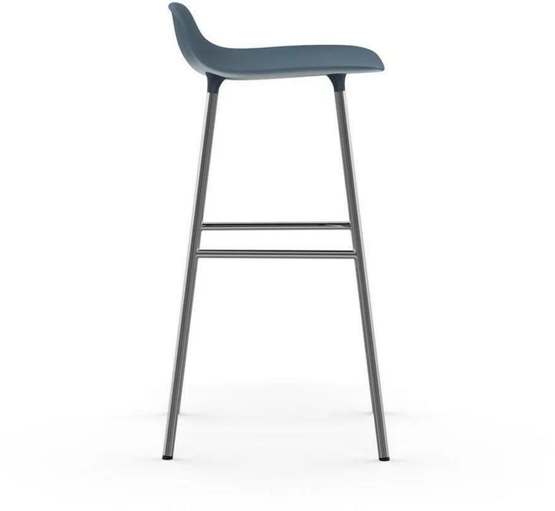 Tabouret de bar en chrome et pp bleu 75 cm Form - Normann Copenhagen