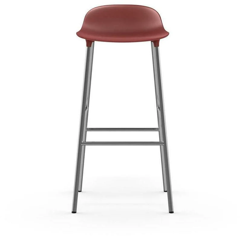 Tabouret de bar en chrome et pp rouge 75 cm Form - Normann Copenhagen