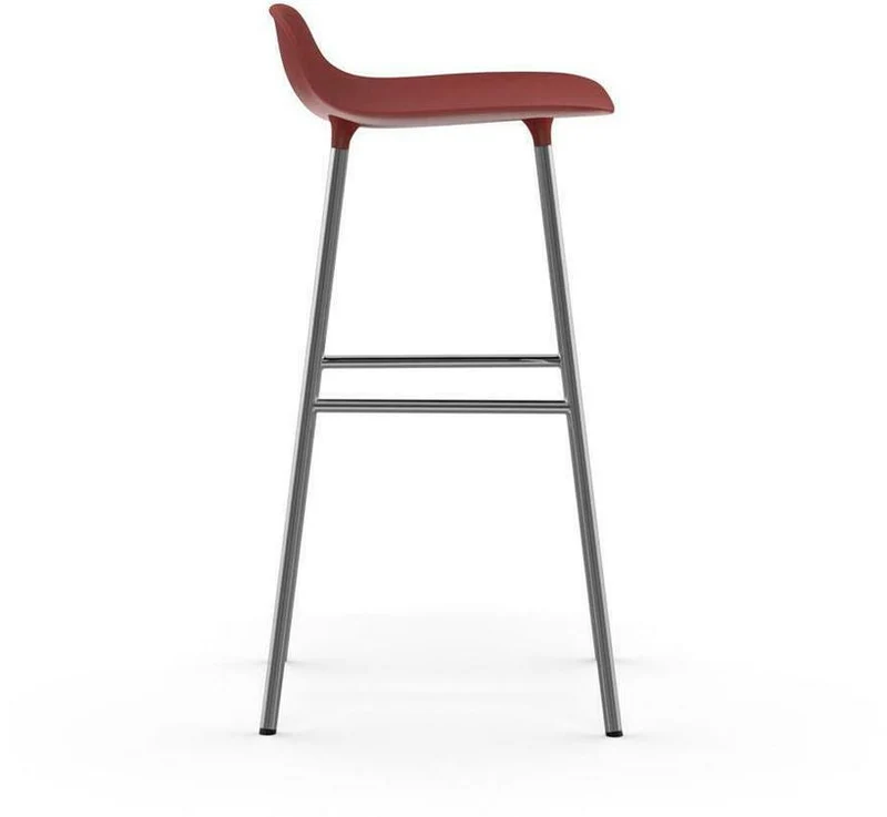 Tabouret de bar en chrome et pp rouge 75 cm Form - Normann Copenhagen