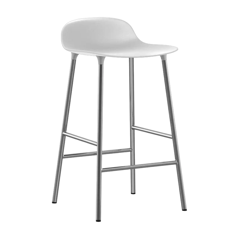 Tabouret en chrome et pp blanc 65 cm Form - Normann Copenhagen