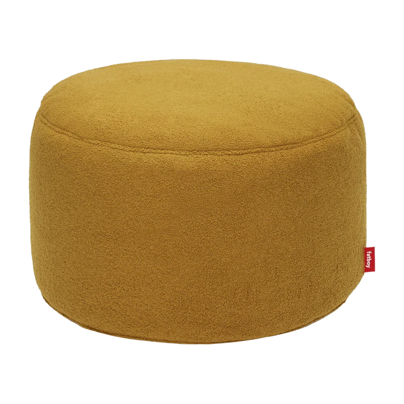 Pouf en sherpa jaune cidre 40 x 70 cm Point - Fatboy