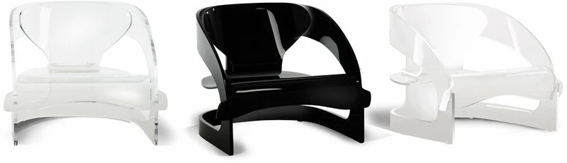 Fauteuil transparent Joe Colombo - Kartell