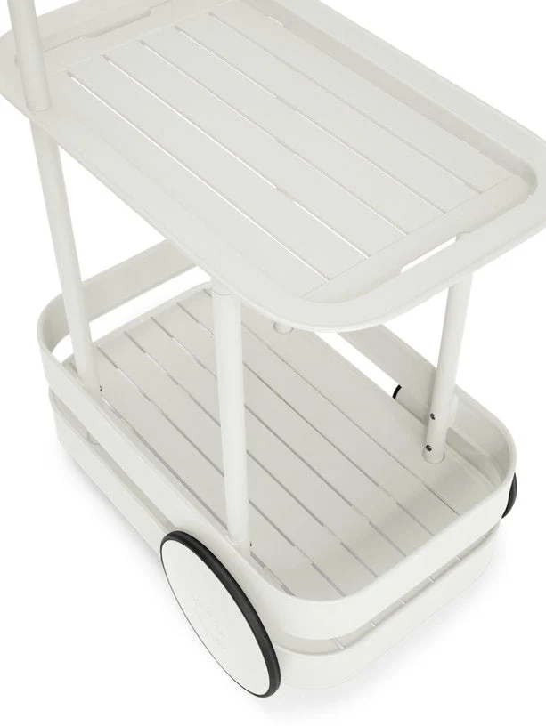 Desserte avec lampadaire en aluminium gris clair 78 x 55 cm Jolly Trolley- Fatboy
