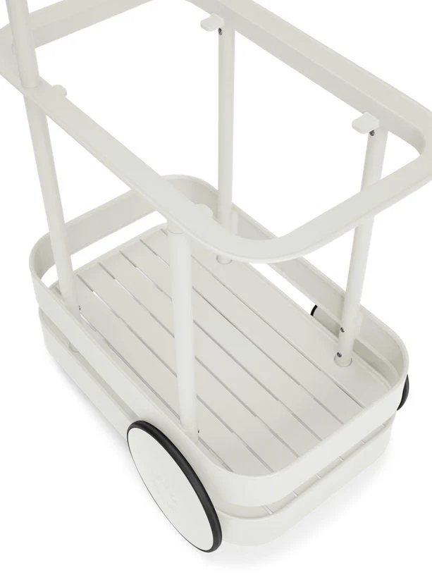 Desserte avec lampadaire en aluminium gris clair 78 x 55 cm Jolly Trolley- Fatboy