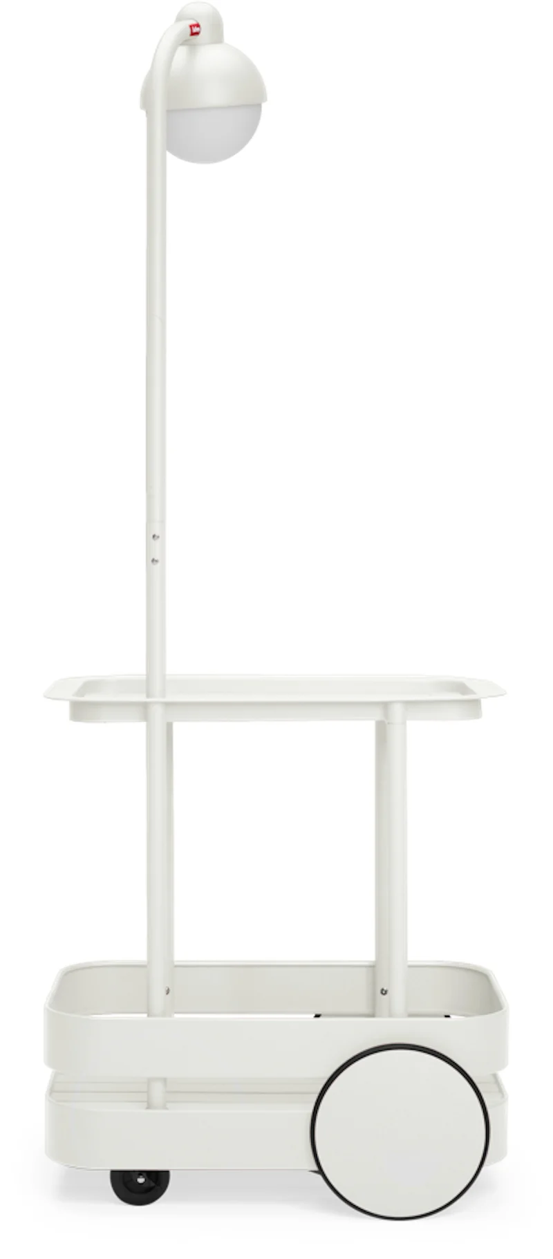 Desserte avec lampadaire en aluminium gris clair 78 x 55 cm Jolly Trolley- Fatboy