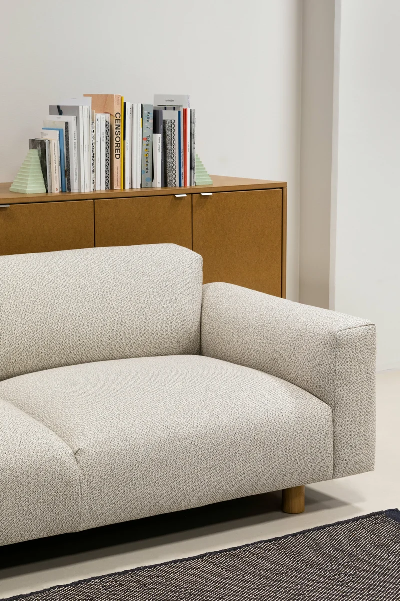 Canapé 2 places effet bouclette beige 200 cm Koti - Hem