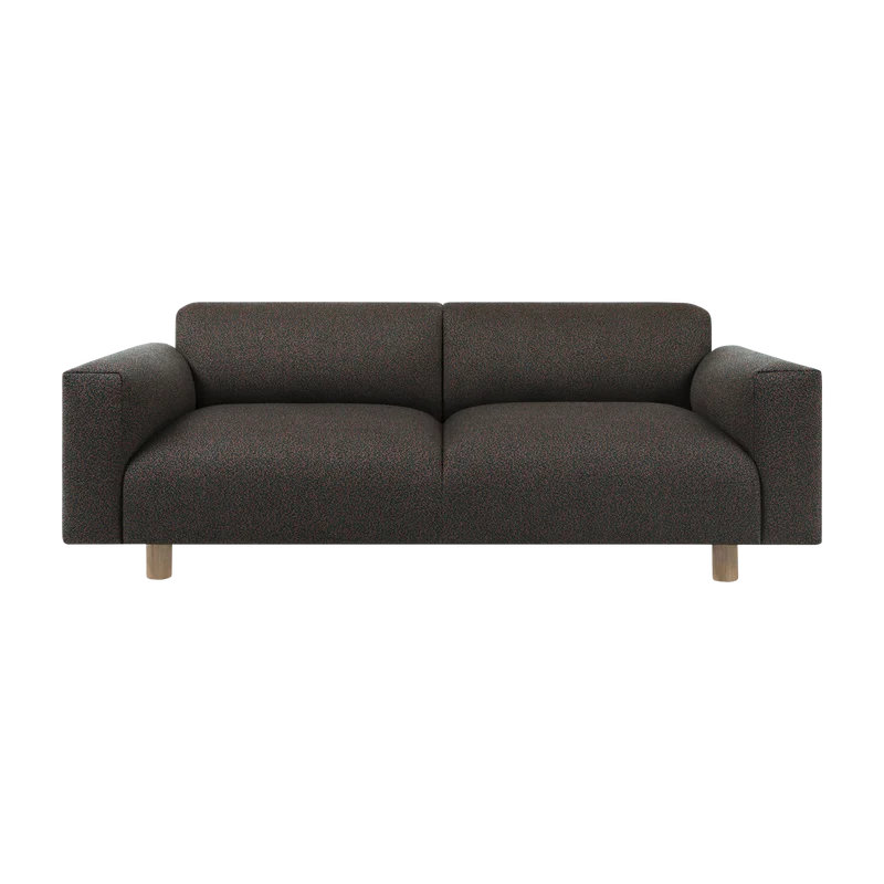Canapé 2 places effet bouclette marron 200 cm Koti - Hem