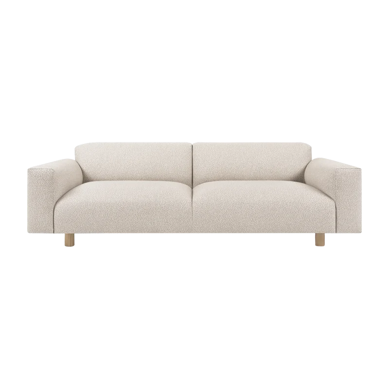 Canapé 3 places effet bouclette beige 240 cm Koti - Hem