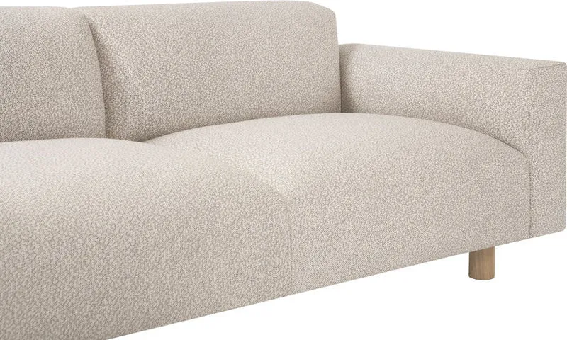 Canapé 3 places effet bouclette beige 240 cm Koti - Hem