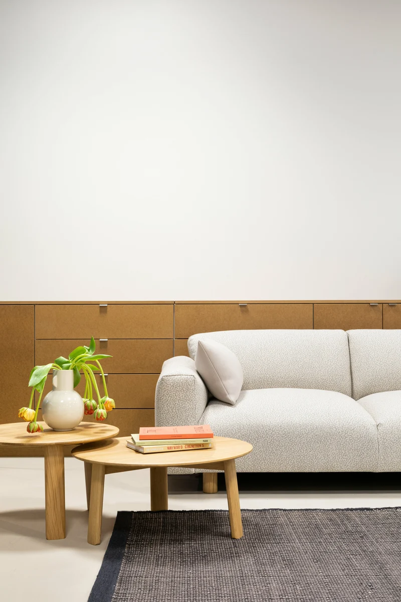 Canapé 3 places effet bouclette beige 240 cm Koti - Hem