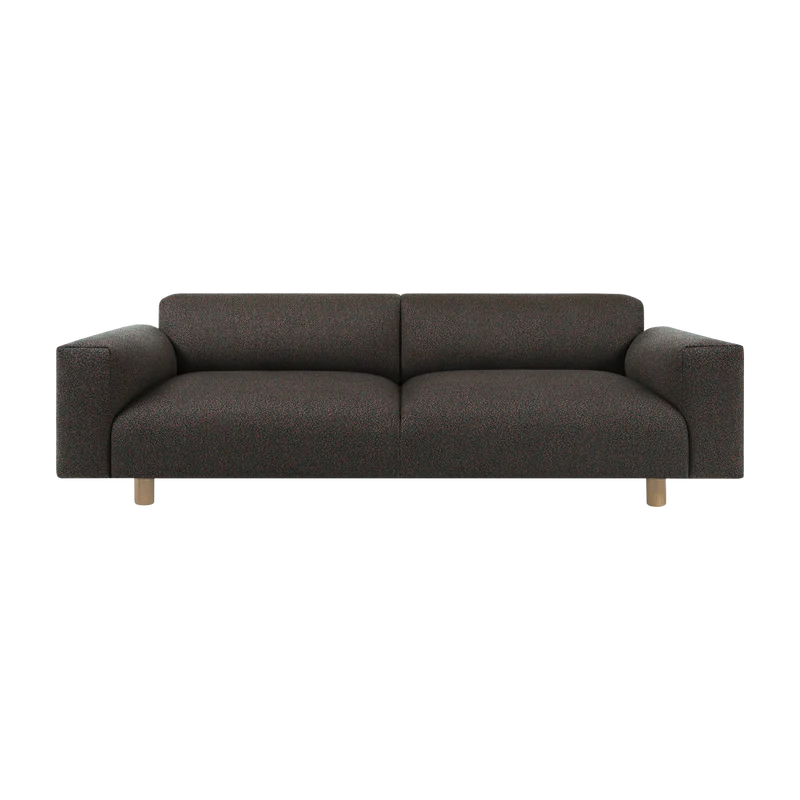 Canapé 3 places effet bouclette marron 240 cm Koti - Hem