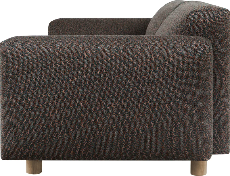Canapé 3 places effet bouclette marron 240 cm Koti - Hem