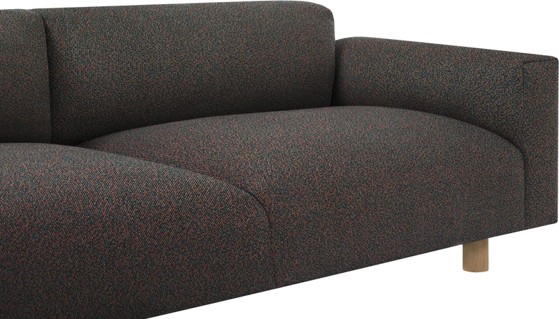 Canapé 3 places effet bouclette marron 240 cm Koti - Hem