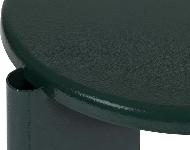 Table d'appoint en acier noir et vert 56 cm Lolly - Hem