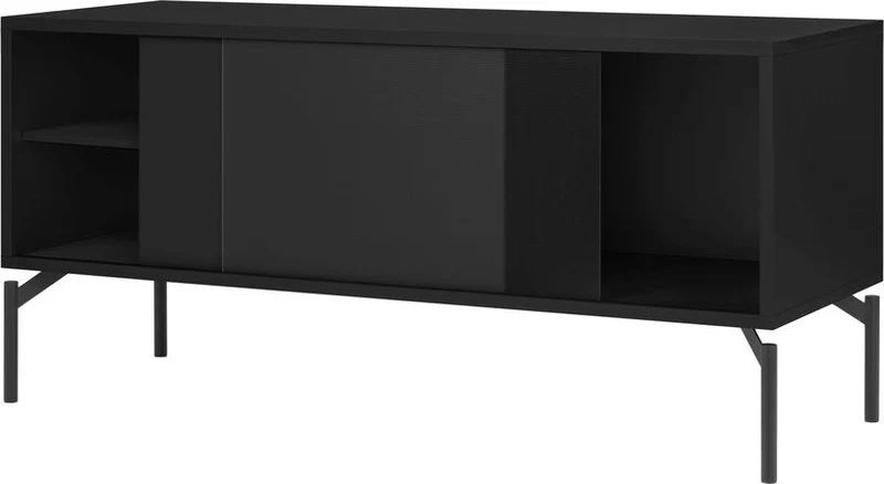 Meuble TV en acier noir volcan Met Mini - noo.ma