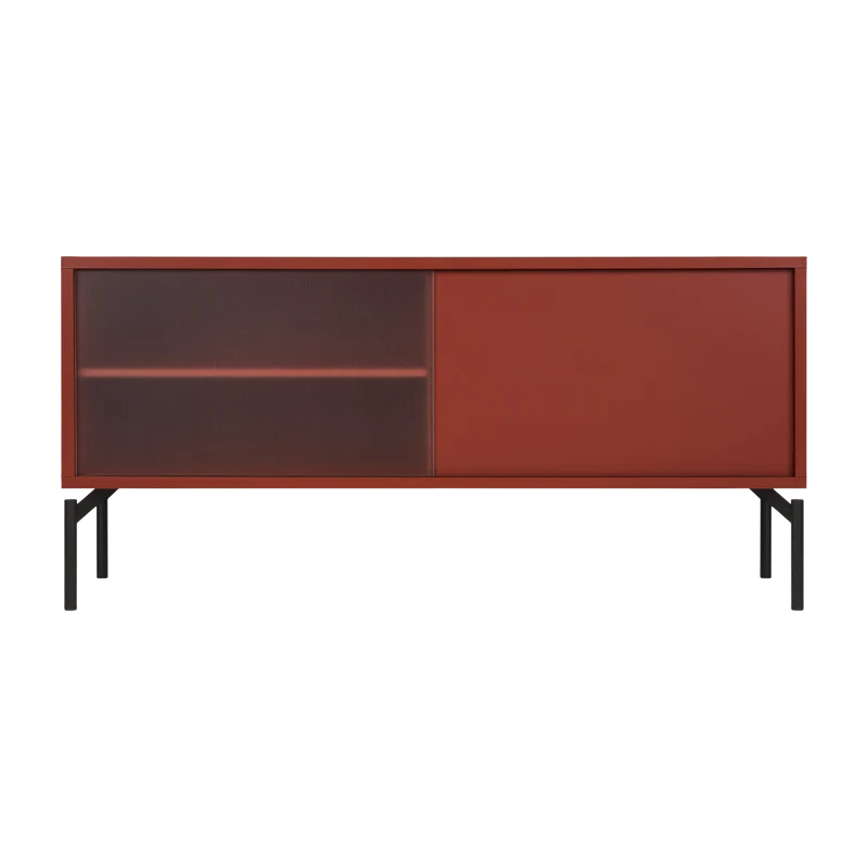 Meuble TV en acier rose terracotta Met Mini - noo.ma