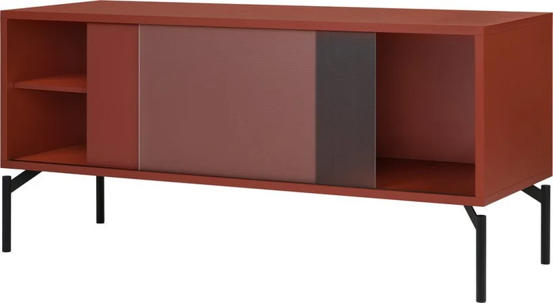 Meuble TV en acier rose terracotta Met Mini - noo.ma
