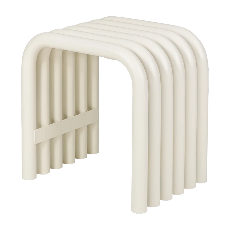 Tabouret en acier beige désertique Nokk - noo.ma