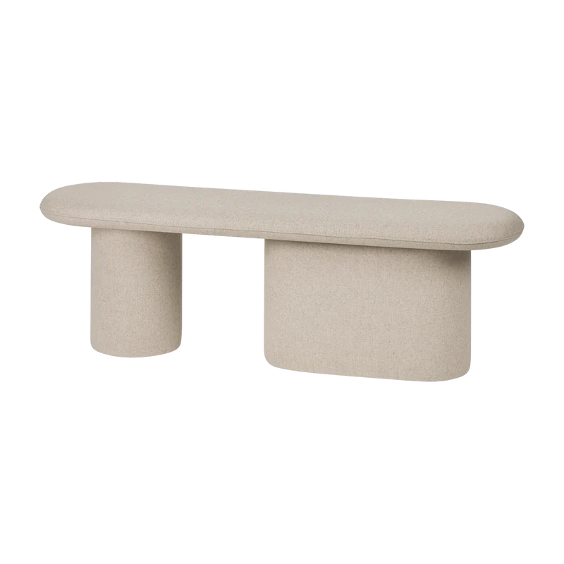 Banc avec laine beige classique 130 x 36 cm Rull - noo.ma