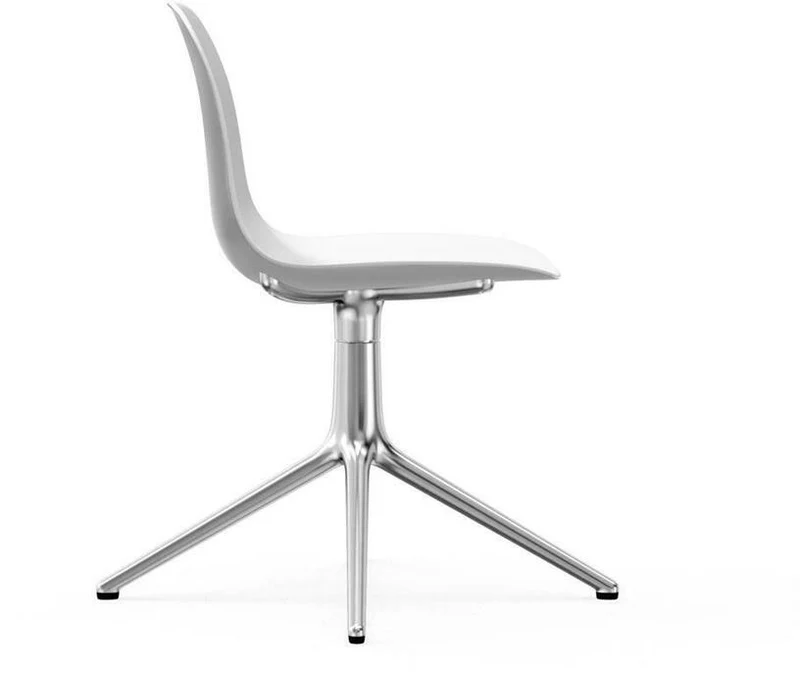 Chaise de bureau en polypropylène blanche Swivel 4L blanc - Normann Copenhagen