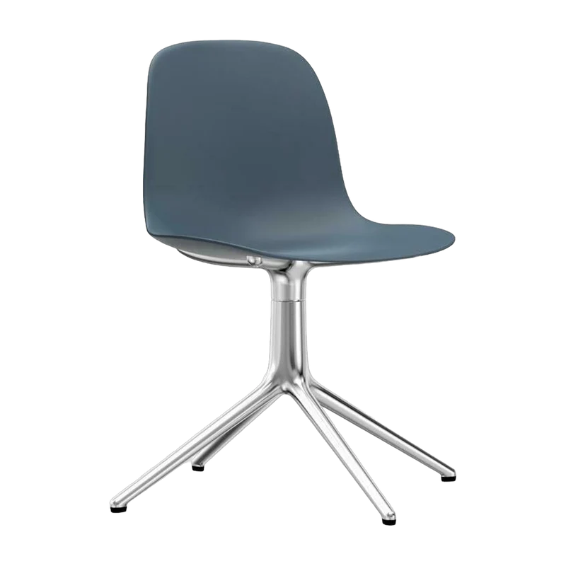 Chaise de bureau en polypropylène bleue Swivel 4L bleu - Normann Copenhagen