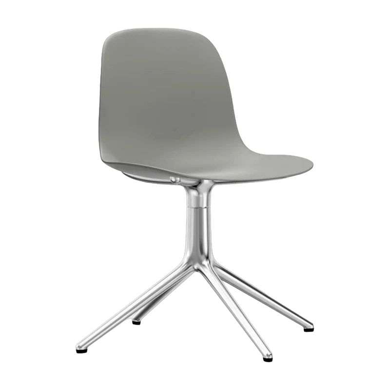 Chaise de bureau en polypropylène grise Swivel 4L Grey - Normann Copenhagen