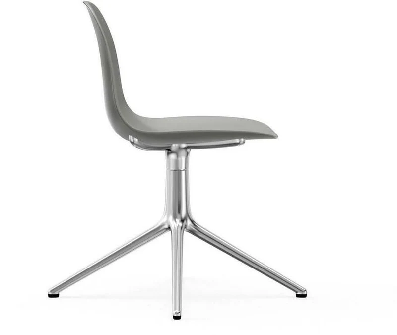 Chaise de bureau en polypropylène grise Swivel 4L Grey - Normann Copenhagen