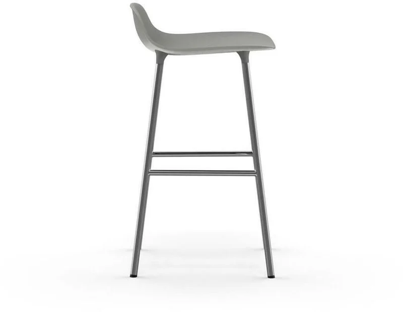 Tabouret en chrome et pp gris 65 cm Form - Normann Copenhagen