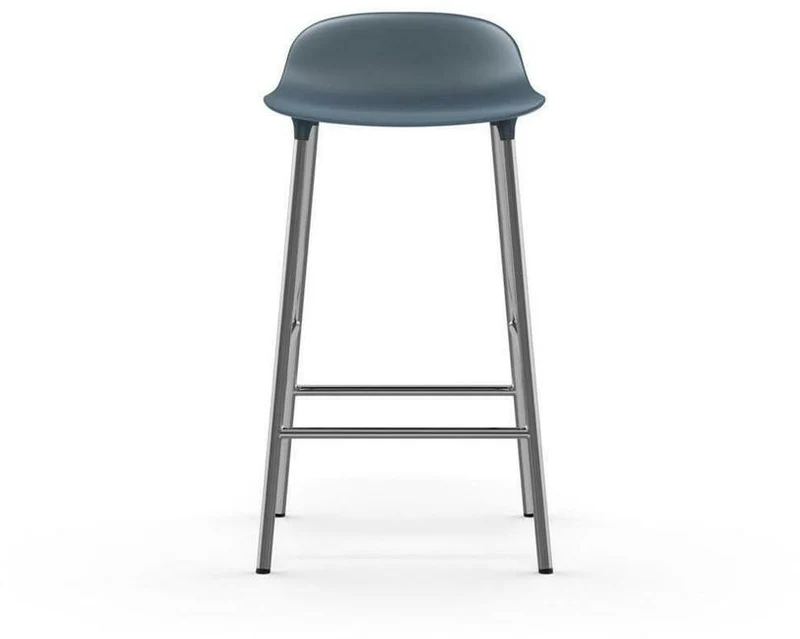 Tabouret en chrome et pp bleu 65 cm Form - Normann Copenhagen