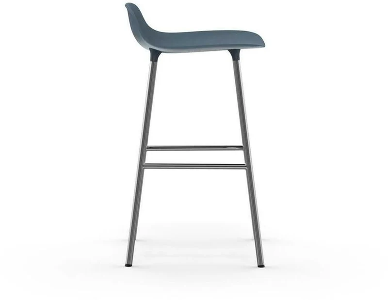 Tabouret en chrome et pp bleu 65 cm Form - Normann Copenhagen