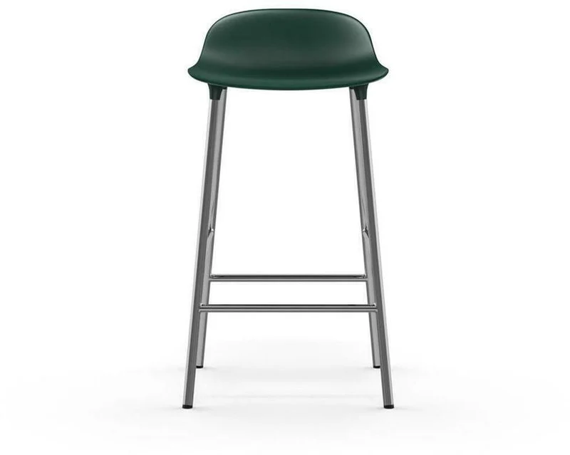 Tabouret en chrome et pp vert 65 cm Form - Normann Copenhagen
