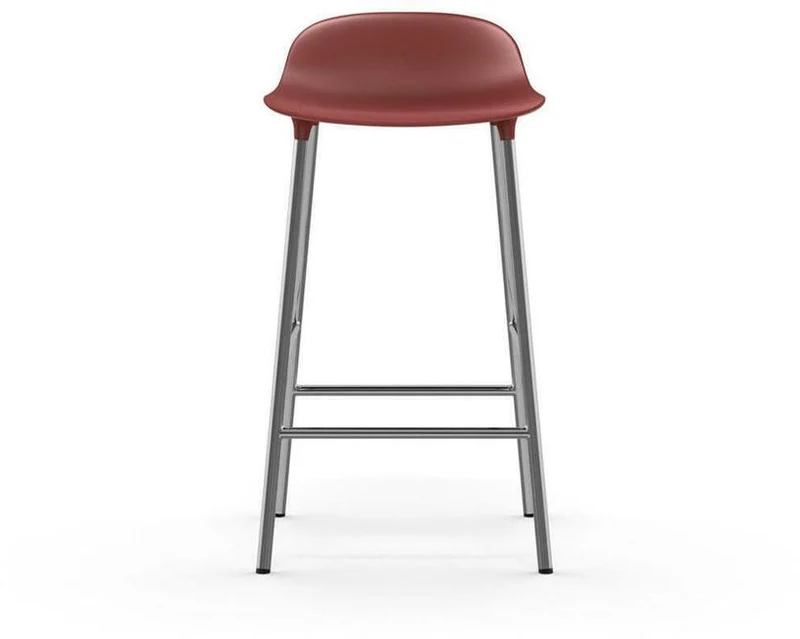 Tabouret en chrome et pp rouge 65 cm Form - Normann Copenhagen