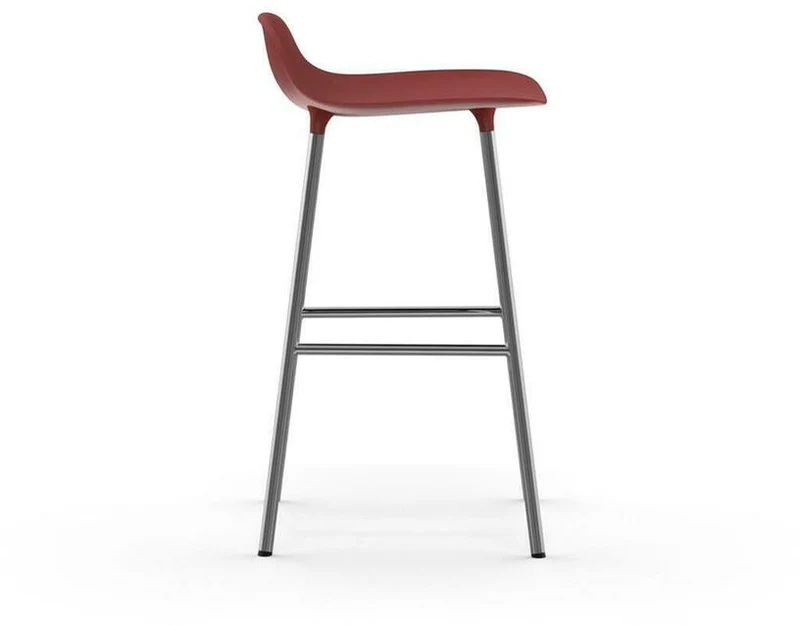 Tabouret en chrome et pp rouge 65 cm Form - Normann Copenhagen