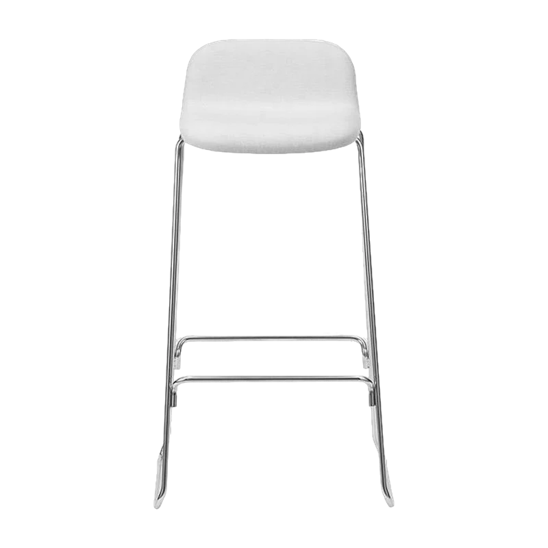 Just Barstool 75 Cm W. Back Full Uph. Chrome - Normann Copenhagen