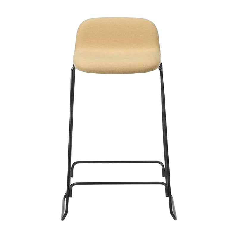 Just Barstool 65 Cm W. Back Full Uph. Acier noir - Normann Copenhagen