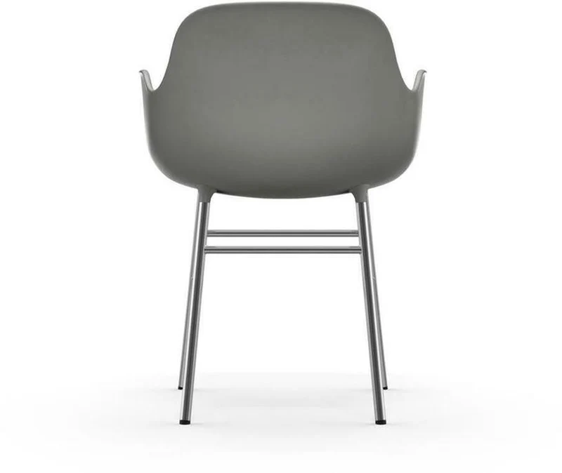 Chaise avec accoudoirs en chrome et pp gris Form - Normann Copenhagen