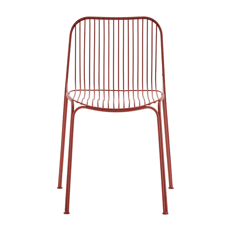 Chaise de jardin en acier rouge Hiray - Kartell
