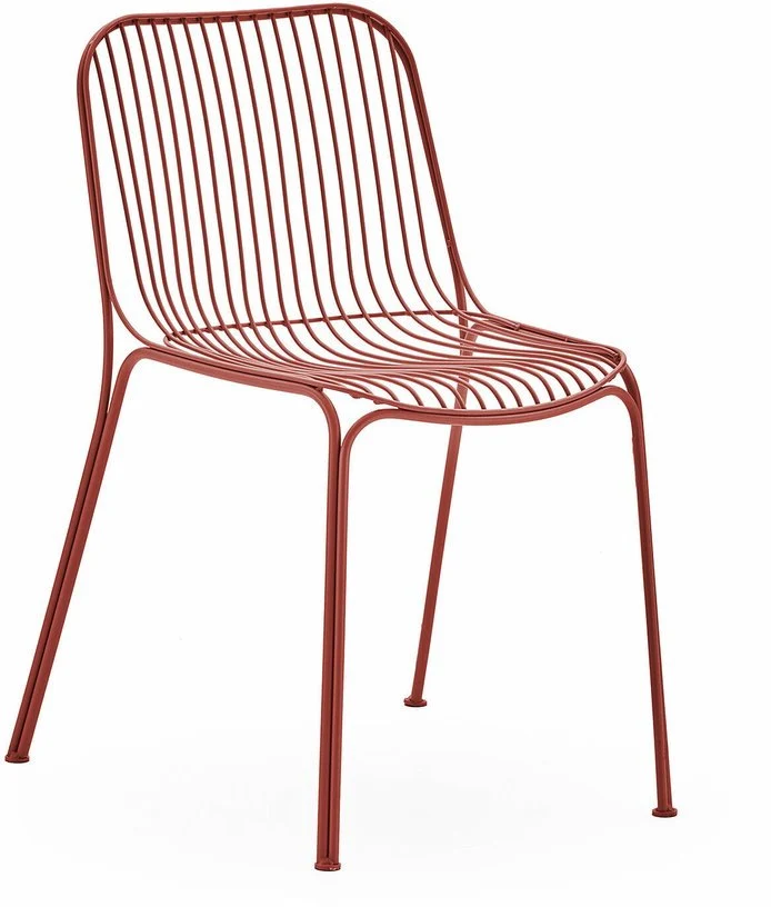 Chaise de jardin en acier rouge Hiray - Kartell