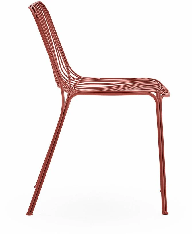 Chaise de jardin en acier rouge Hiray - Kartell