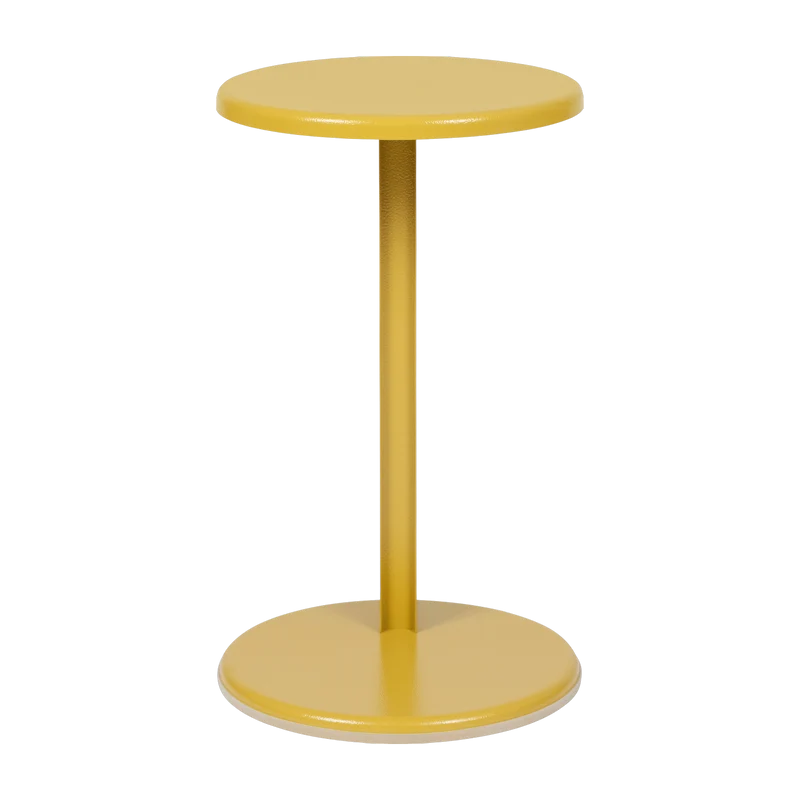 Table d'appoint en acier jaune ocre 56 cm Lolly - Hem