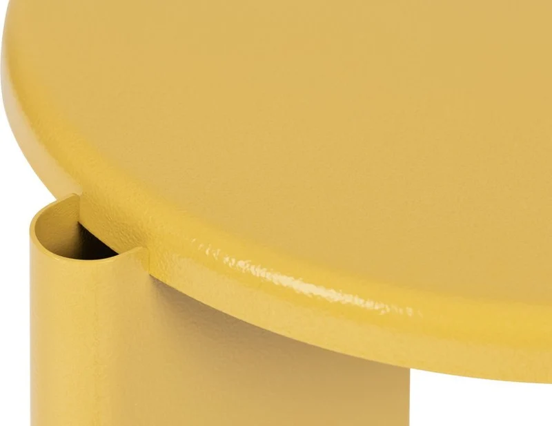 Table d'appoint en acier jaune ocre 56 cm Lolly - Hem