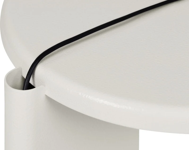 Table d'appoint en acier blanc 56 cm Lolly - Hem