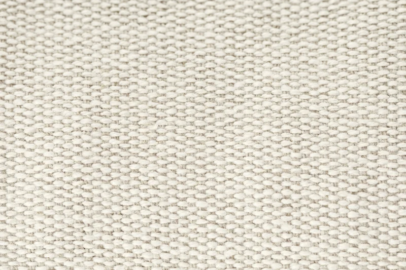 Fauteuil lounge en coton naturel et acier crème Puffy - Hem